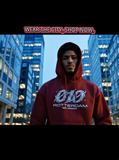Maroon 010 Rotterdam Hoodie for Urban Explorers