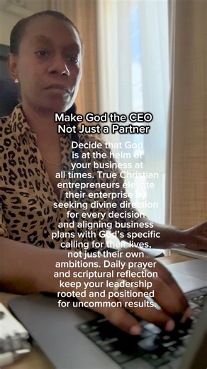7.2K views · 446 reactions | Are you seeking lasting success? The true difference begins when you invite God to lead your business making Him your CEO, not just a silent partner. Start each morning in dedicated prayer and reflection, asking for His wisdom and guidance over every step. When you surrender your vision to God, He brings clarity and supernatural favour that no strategy can match. | Tapioca Delight | Facebook