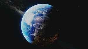 Video of the Earth slowly spinning on it's axis  - Free Stock Video