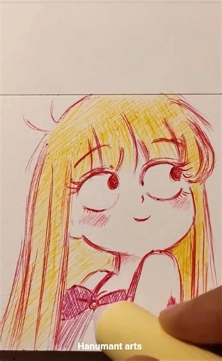 Simple Anime Sketch 💛 | Step by Step Drawing Guide