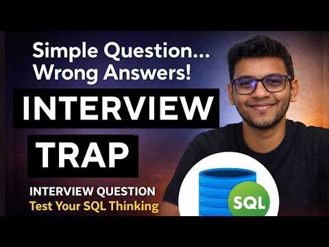 SQL Interview Question That Tests Your Thinking | Real Data Analyst SQL Interview Question
