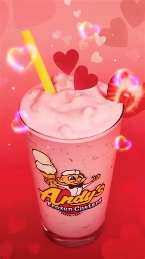 Andys Frozen Custard Atlanta on Instagram: "Passenger princess loading... Andy’s Strawberry Shake 👑 🍓Made fresh hourly vanilla frozen custard + real strawberries. Who’s taking you on your Andy’s run? 👀 #eatandys #andysfrozencustard"