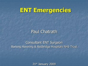 ENT Emergencies - SlideServe