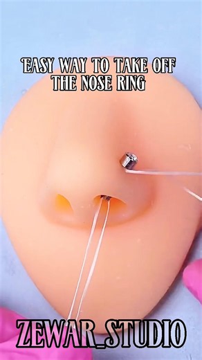 Easy Way to Take Off a Nose Ring 👃✨ | Nose Ring Removal Hack #Shorts#nosering #jewellery