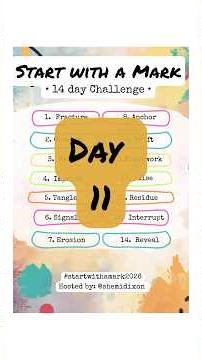 Day 11: Start With a Mark | Day 11: Pulse / easy mark making ideas