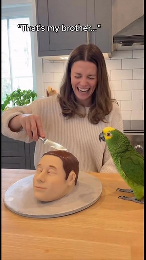 Parrot Loses It When He Sees a Cake That Looks Like His Owner #parrot #cake #cakedecorating | Lala Sana