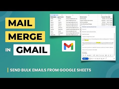 How to Mail Merge in Gmail | Send Bulk Emails on Google Sheets