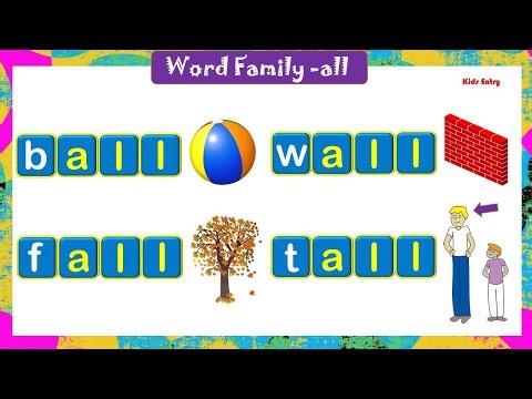 Word Family -all for beginners | all Family Words for kids | CVS Word Family all | all phonic words