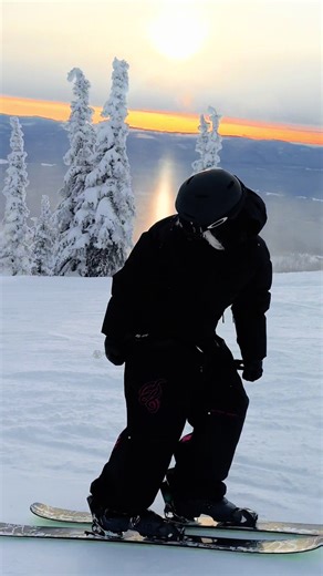 Feeling the Thrill of Skiing at Sunset