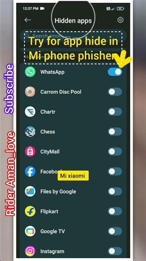 app hide settings for xiaomi 😱#apphide #applock #shorts