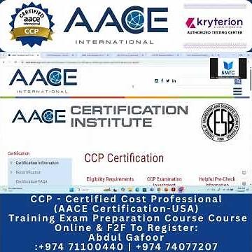 𝗔𝗔𝗖𝗘 – 𝗖𝗖𝗣 𝗘𝘅𝗮𝗺 Certified Cost Professional - How to become CCP by AACE international