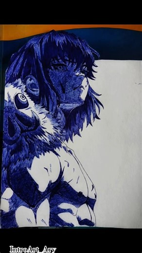 Lord Inosuke pen art 🔥✍️#drawing #art #inosuke #demonslayer #penart #painting #shorts