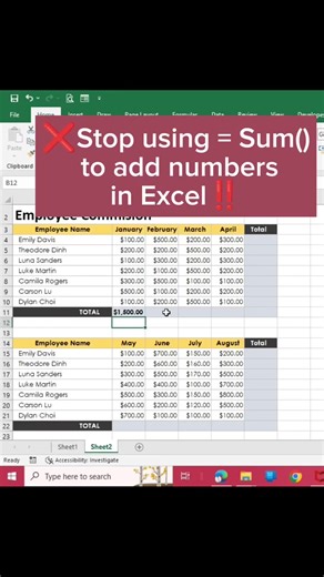 1.8K views · 60 reactions | Autosum in Excel | EXCELlent Choice - Excel Tips and Tricks | Facebook