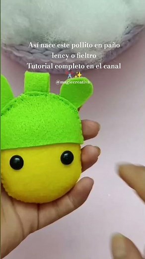 👉“Cómo hacer un pollito en fieltro 🐥Mini proceso” #manualidades #fieltro #pañolenci #art #hechoamano