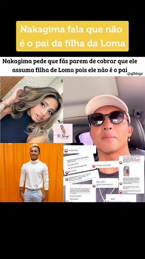 Nakagima esclarece sobre paternidade da filha da MC Loma