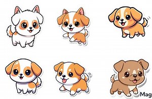 Kawaii Corgi Sticker Bundle: Chibi Dog Decals (digital & Printable PNG) - Etsy Canada