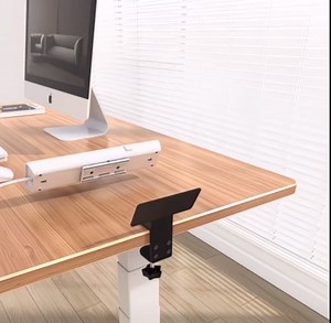 Desk Clamp for Power Strip - Removable Power Strip Holder for Desk Edge -Sturdy Table Clamp Desks Mount for Powers Strips, Desks-Fits 0.5" to 1.96" Width - Black