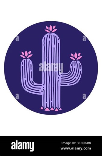 bobbing motion animation of a cartoon cactus