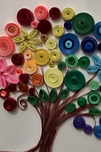 Handmade Paper Quilling Tree Wall Art | Colorful Rolled Paper Artwork | Unique Home Decor Gift - Etsy