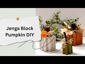 Make 3 Cute Pumpkins from Jenga Blocks Fast!