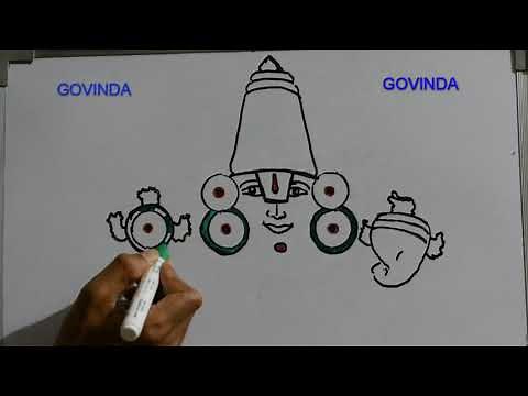 How to Draw Lord Venkateswara | Tirumala Tirupati Balaji Step by Step Drawing Tutorial