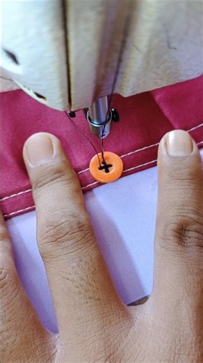 Sewing buttons using a sewing machine #sewing #sewinghacks #sewingtutorial #sewingtips