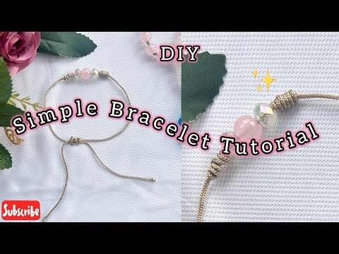Simple and Easy Bracelet Tutorial | DIY | Drawstring bracelet in 5 minutes | Beaded Jewellery