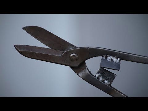 Few people know this function of iron cutting scissors! DIY Metal bender