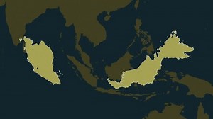 Malaysia map - extract. Border. Pattern.