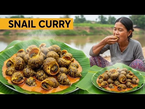 Amazing Snail Curry Cooking | Khmer Style Village Recipe