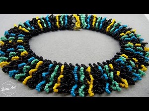 How To Make "Zulu" Necklace | Bozic Art Tutorial | Beebeecraft.com