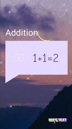 1+1=2 ✅ maths addition one plus one is equal to two