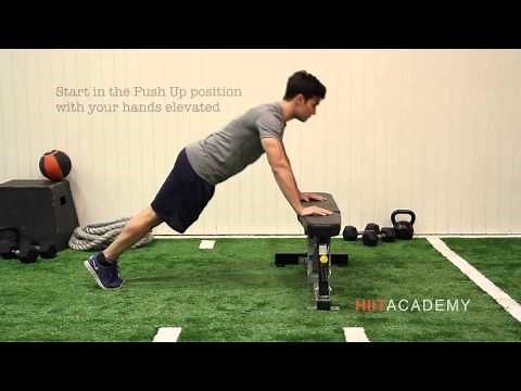 HIIT Exercises: How to do Hand Elevated Push Ups