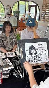 Amazing Portrait Sketch in Seconds | Live Drawing Art Challenge 👩‍❤️‍👨 #PortraitDrawing #ArtShorts