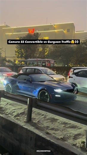 delhi_exotica on Instagram: "LHD Camaro Ss Convertible vs Gurgaon Traffic👀🫣#delhiexotica #cars #supercars #carsofinstagram #camaro"