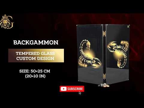 Elite Zodiac & Predator Edition Backgammon | Scorpio & Tiger Eye Design | Massive Glass & Wood Art