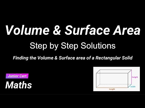 Junior Cert Maths - Introduction to Volume and Surface Area of Rectangular Solids