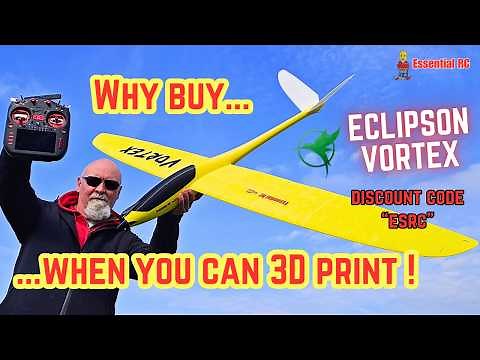 NEW 3D printed Eclipson VORTEX sport Glider ! Printed with Bambu Lab H2S 3D printer
