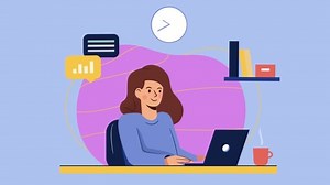 Cartoon Girl Character Work Laptop Workplace Stock Footage Video (100% Royalty-free) 1079884490 | Shutterstock