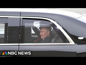 Putin grins from inside Trump's presidential vehicle at Alaska arrival ceremony