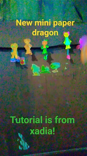 New mini paper dragon! tutorial from Xadia! #dragon #paperart #paperdragon #dragonpuppets #art