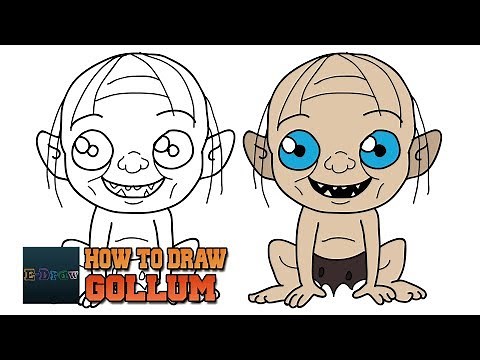 How to Draw Gollum Lord of the Rings | Art Tutorial Easy Step By Step For Kids