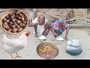 Chicken Curry with Kochu||Village Style Delicious Chicken Curry||Cooking by Village cooking official