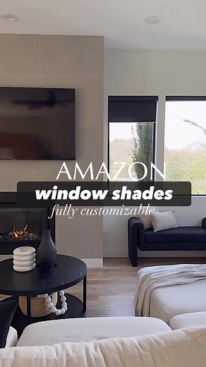 LINK IN BIO🛒 So excited to find these customizable shades on Amazon! I took our old bamboo ones down about a year ago and have been needing new ones ever since! I love how they are cordless, and motorized, and can be controlled by a remote. The charge lasts super long (around 6 months) before needing to be recharged or get the solar option for no charging. 10O% blackout vinyl fabric, waterproof & oilproof, easy to clean, and both sides are the same. Also comes with the option of valance or no v