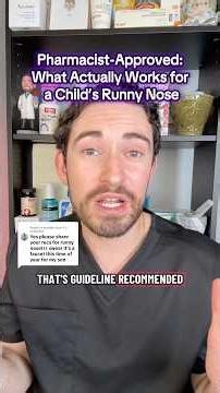 ‼️SAVE THIS LIST for your children with runny noses. Pharmacist reviews guidelines recommendations