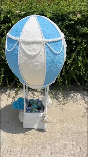 DIY papier-mâché balloon 🩵🩵🩵 #diy #handmade