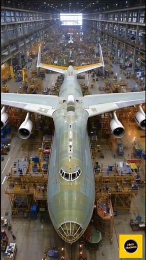 640 TONS. 290FT WINGS. 6 ENGINES: Watch the Antonov An-225 WORLD’S BIGGEST JET Being Built #shorts