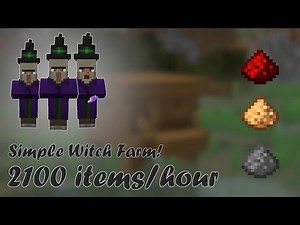 Super Simple Witch Farm for 1.14.4+ (2100 items/hour) | Tutorial