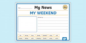 My Weekend Newspaper Writing Template