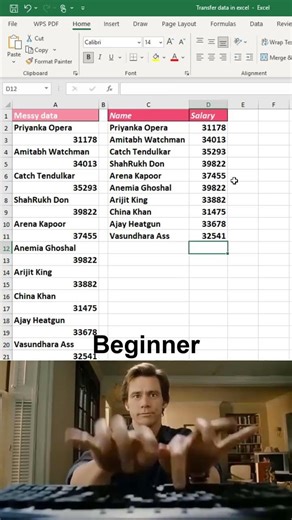 How to transfer data in excel 😱